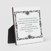 Psalm 1、シーズンのフルーツを産出B&W フォトプラーク (正面)