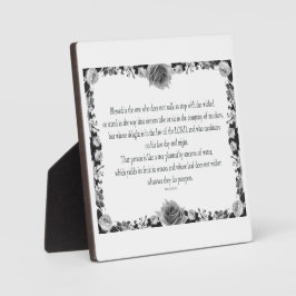 Psalm 1、シーズンのフルーツを産出B&W フォトプラーク