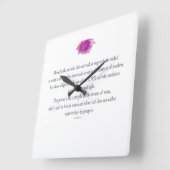 Psalm 1, 賛美 The Does, Pink Flower スクエア壁時計 (傾斜)