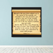 Psalm 1:1-3キャンバス印刷 キャンバスプリント (インサイチュ (ウッドフロア))