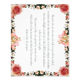 PSALM 1:1-3植物性デザイン, フォトプリント           