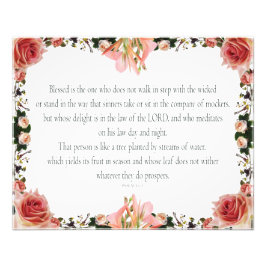 PSALM 1:1-3植物性デザイン, フォトプリント           