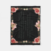 PSALM 1:1-3植物性デザイン, フリースブランケット (正面)