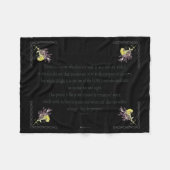 PSALM 1:1-3植物性デザイン, フリースブランケット (正面(横))