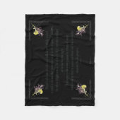 PSALM 1:1-3植物性デザイン, フリースブランケット (正面)