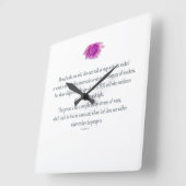 PSALM 1:1-3紫色の花 スクエア壁時計 (傾斜)