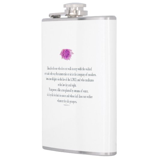 PSALM 1:1-3紫色の花 フラスク (左)