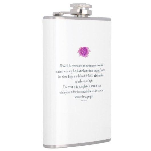 PSALM 1:1-3紫色の花 フラスク (右)