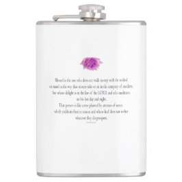 PSALM 1:1-3紫色の花 フラスク