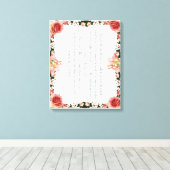 PSALM 1:1-3 Botanic Design, キャンバスプリント (インサイチュ (ウッドフロア))