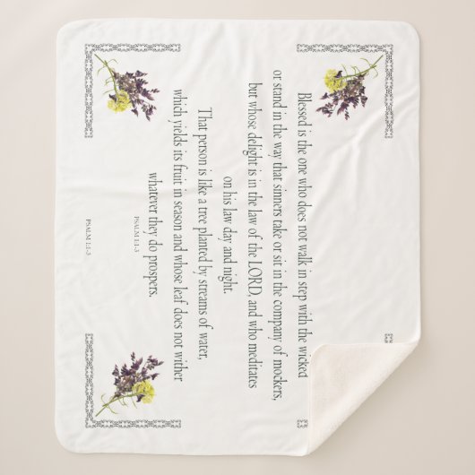 PSALM 1:1-3 Botanic Design, シェルパブランケット (正面)