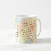 Psalm 1 Blessed Watercolor Script コーヒーマグカップ (正面右)