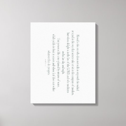 Psalm 1, does not walk in step with the wicked キャンバスプリント (正面)