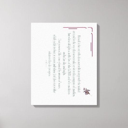 PSALM 1, does not walk in step with the wicked キャンバスプリント (正面)