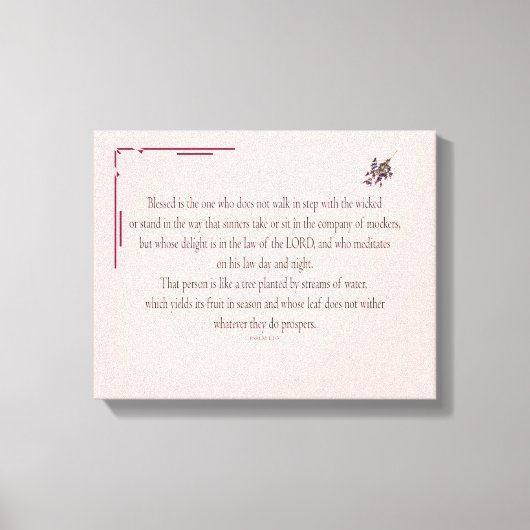 PSALM 1, does not walk in step with the wicked キャンバスプリント (正面)