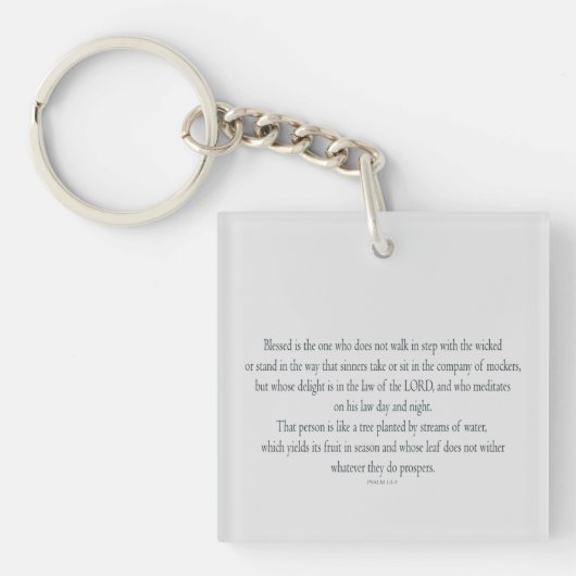 Psalm 1, does not walk in step with the wicked キーホルダー (正面)