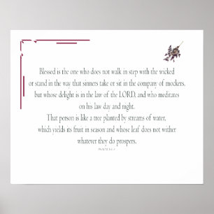 PSALM 1, does not walk in step with the wicked ポスター