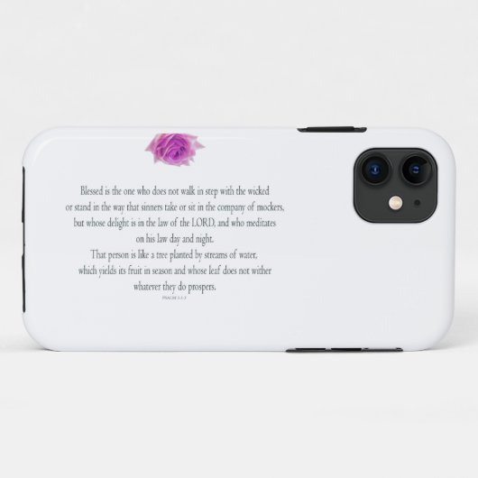 Psalm 1, Flower, Case-Mate iPhoneケース (裏面(横))