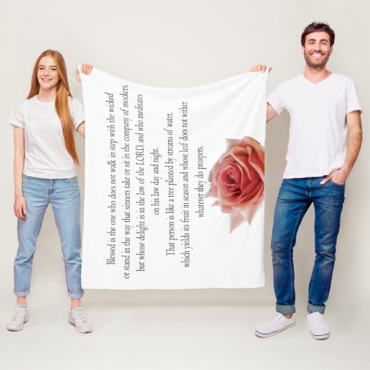 Psalm 1, Law day and Night, Streams of Waters, フリースブランケット (インサイチュ)