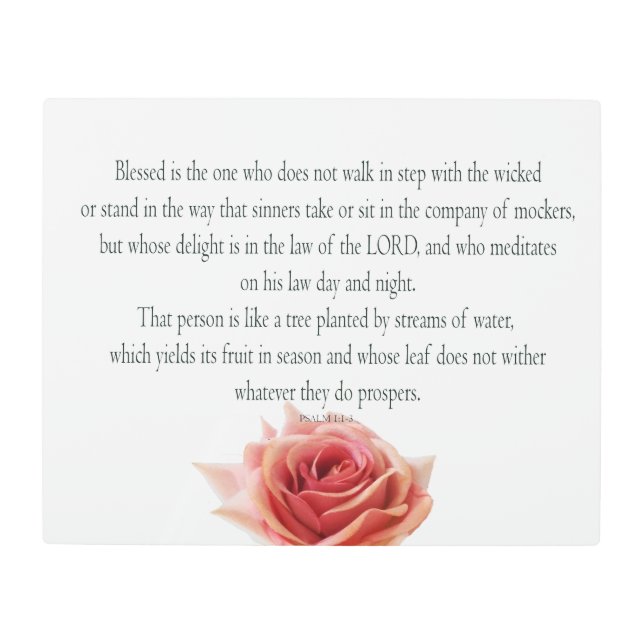 Psalm 1, Law day and Night, Streams of Waters, メタルプリント (正面)