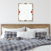 Psalm 1 with Flower Borders キャンバスプリント (インサイチュ (寝室))