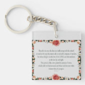 Psalm 1 with Flower Borders キーホルダー (正面)