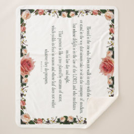Psalm 1 with Flower Borders シェルパブランケット