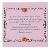 Psalm 1 with Flower Borders フォトキューブ (正面)