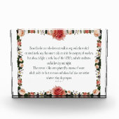 Psalm 1 with Flower Borders フォトブロック (正面)