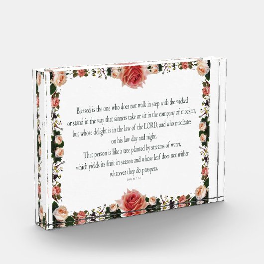 Psalm 1 with Flower Borders フォトブロック (左)