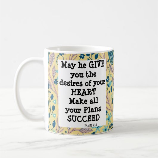 Psalm 20:4フォトドーターエクスタージョンコーヒーマグ コーヒーマグカップ (左)