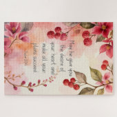 Psalm 20:4 Desire of Your Heart Scripture | Floral ジグソーパズル (横)