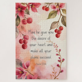 Psalm 20:4 Desire of Your Heart Scripture | Floral ジグソーパズル