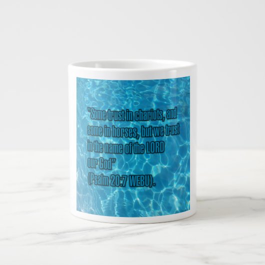 Psalm 20:7 WEBU Mug ジャンボコーヒーマグカップ (正面)