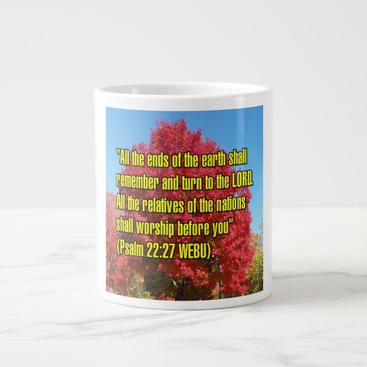Psalm 22:27 WEBU Mug ジャンボコーヒーマグカップ (正面)