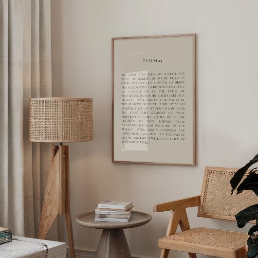Psalm 23クリスチャンモダンウォールアート ポスター