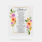 Psalm 23フローラ幾何学模様 アクリルサイン (正面)