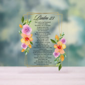 Psalm 23フローラ幾何学模様 アクリルサイン (ニュートラル)