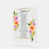 Psalm 23フローラ幾何学模様 アクリルサイン (傾斜)