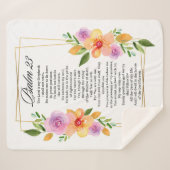 Psalm 23フローラ幾何学模様 シェルパブランケット (正面(横))