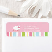 PSALM 23リトルラムガール差出人住所ラベル ラベル (インサイチュ)