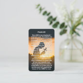 Psalm 23子がクロス記念祈りの言葉カードを保持 名刺 (スタンド正面)