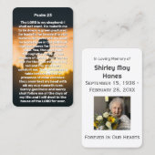 Psalm 23子がクロス記念祈りの言葉カードを保持 名刺 (正面/裏面)