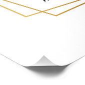 Psalm 23幾何学的フローラフレーム聖なる書物、 経典 ポスター (コーナー)