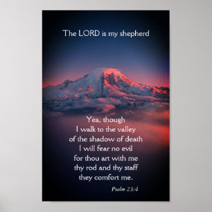 Psalm 23暗い谷の風景 ポスター