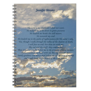 Psalm 23美しい聖書の詩キリスト教単語 ノートブック