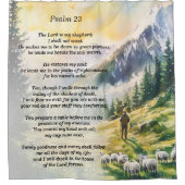Psalm 23 – シャワーカーテン(聖なる書物、 経典付) シャワーカーテン (正面)