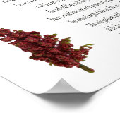 Psalm 23,緑の植物のフローラポスター紙(マット) ポスター (角)