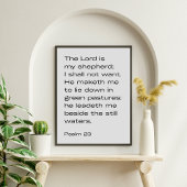 Psalm 23:1–2 –  Desert Faith Minimalist Poster ポスター