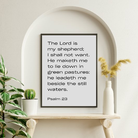 Psalm 23:1–2 – Desert Faith Minimalist Poster ポスター